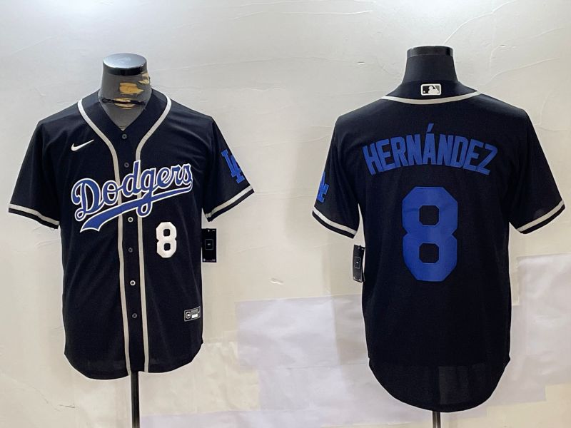 Men Los Angeles Dodgers #8 Hernandez Black Game 2024 Nike MLB Jersey style 11205->los angeles dodgers->MLB Jersey